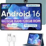 11 Inch Android 16 Tablet Octa Core 28GB RAM 128GB ROM 1TB Expand Blue Android 16 11 Inch tablets Octa Core Widevin (New)