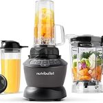 nutribullet® Full-Size Blender Combo 1200W Dark Gray NBF50500 1200-watt blender for smoothies. Single-Serve Large C (New)