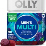 OLLY Men's Multivitamin Gummy Supports Overall Wellness* - 90 Count Foundational Wellness Support B Vitamins Vitamin (New)