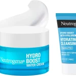 Neutrogena Hydro Boost Water Cream Face Moisturizer Trial Cleanser 2 pk Alcohol- and Fragrance-Free Suitable for Sen (New)
