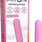 plusOne Bullet for Women Silicone Mini Light Pink Toy Personal Massager with 10 vibration setti (New)