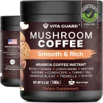 Vita Guard Mushroom Coffee   Lion's Mane Cordyceps &amp Reishi 10-Mushroom Instant Blend   Arabica with Coconut Powder   Thi (New)