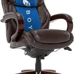 La-Z-Boy Executive Ergonomic Office Chair with Lumar Support Leather Chair Bellamy Wood Arm Base Memory Foam Seat Cus (New)