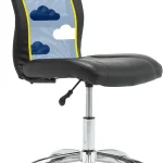 Serta Armless Small Home Desk Chair with Wheels Ergonomic Mesh Back Chair Essentials Leather &amp Foam Cushion Seat Adju (New)