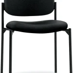 Sponsored Ad - HON Scatter Guest Chair Armless Office Chairs Fabric Black Stackable desk chair no wheels for waiting (New)