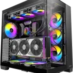 Antec C8 ARGB Full-Tower E-ATX PC Case 3 ARGB PWM Fans Black 3 ARGB PWM Fans Included Seamless Tempered Glass Front &amp (New)