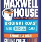 Maxwell House Ground Coffee Original Roast 103 oz Canister Smooth &amp Rich Medium Roast Coffee Full-Bodied Flavor Ric (New)