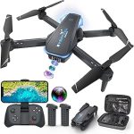 Drone with 1080P Camera for Beginners and Adults Foldable Remote Control Quadcopter with Voice Control Gestures Selfie (New)