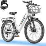 Electric Bike for Adults 1500W Peak City E-Bike 7-Speed Mountain Ebike 45 Miles Long Range 48V Removable Battery Det (New)