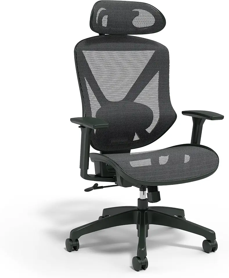 81-8SxjckVL._AC_UL960_FMwebp_QL65_ Staples Dexley Ergonomic Mesh Task Chair Lumbar Support Swivel Black Ideal for home offices workstations and everyd (New) - Image 1