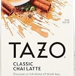 TAZO Classic Chai Latte Concentrate 32 oz Carton Premium Caffeinated Black Tea with Cinnamon Ginger Cardamom and Vani (New)