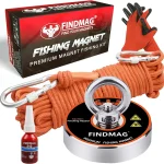 FINDMAG 500 LBS Neodymium Fishing Magnet Kit 236 Inch Magnet Fishing Fishing Magnet for Underwater Retrieving High Po (New)