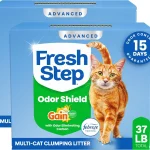 Fresh Step Advanced Odor Shield Clumping Cat Litter with Gain 185 lb 2Pk Odor Shield with Ammonia Block Technology L (New)