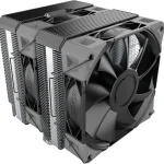MONTECH NX600 Dual-Tower CPU Air Cooler 6 Heat Pipes 2 PWM Fans Black AMD AM5/AM4 &amp Intel LGA1851/1700 Socket Suppor (New)