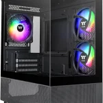 Thermaltake View 170 TG ARGB Black Micro-ATX Case 3x120mm ARGB Fans Included Supports Up to 280mm Radiator Front &amp Side (New)