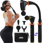 CAREKING 2-in-1 Detachable Massage Gun Deep Tissue with Extension Handle Body Back &amp Neck Shoulder Leg Massager For Pain (New)