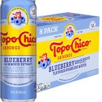 Topo Chico Sabores Blueberry with Hibiscus Extract Flavored Sparkling Water 12 fl oz Portable Cans 8 Pack (New)