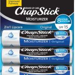 ChapStick Moisturizer Original Lip Balm Tubes SPF 15 and Skin Protectant - 015 Oz Pack of 3 (New)