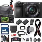 Sony a6700 Mirrorless Vlogger Camera with 16-50mm Lens Cap Keeper Bundle For Photography Video HDMI + 64GB Memory (New)