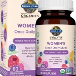 Garden of Life Organics Women's Once Daily Multivitamin 60 Tablets Women's Once Daily Whole Food Multi with Iron Biot (New)