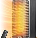DREO Quiet Space Heater 1500W Portable Heaters for Indoor Use with Remote 70° Oscillation 11.5 ft/s Fast 8 Safety Pro (New)