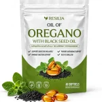 Resilia Softgels with Black Seed Oil   Premium Grade Oregano Oil Capsules for Immune &amp Digestive Support   Gluten-Free Sof (New)