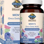 Garden of Life Organics Men's Once Daily Multivitamin 60 Tablets Organic Mens Vitamins &amp Minerals Vitamin C Zinc Veg (New)
