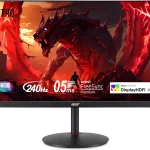 MONITOR Acer Nitro 27in QHD 2560x1440 IPS 240Hz Gaming XV272U W2bmiiprx 05ms AMD FreeSync Premium sRGB 99% 2xHDMI D (New)