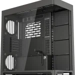 HAVN HS 420 Dual-Chamber Mid Tower PC Case ATX Black Hybrid Design 11x 140mm Fan Slots &amp 3X 420mm Radiator Support Sim (New)