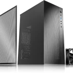 UTLGAMENG Micro ATX PC Case with 80mm Fan High Airflow Black Compatible with Micro ATX &amp Mini ITX USB 30 and 20 Su (New)
