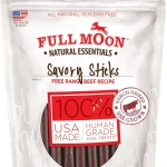 Full Moon All Natural Human Grade Dog Treats Essential Beef Savory Sticks 22 Ounce 1375 Pound Pack of 1 (New)