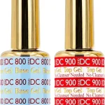 DND Base Gel &amp Top Gel No Cleanse Duo Professional UV/LED Base Coat &amp No Cleanse Top Coat Set Glossy Chip-Free Finish (New)