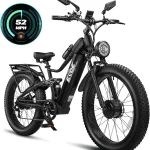 EcoE 8OOOW Dual Motor Electric Bike for Adults 5OMPH 60V32A 26x4 Fat Tire1 UL2849 60V32A 26*4IN hydraulic brakes Shimano (New)