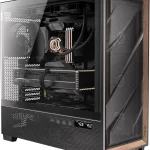 Antec Flux Pro Full-Tower E-ATX PC Case 6 PWM Fans Included Black 6 PWM Fans Walnut Wood Front Panel High-Airflow 9 (New)