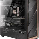 Antec Flux Pro Full-Tower E-ATX PC Case 6 PWM Fans Included Black 6 PWM Fans Walnut Wood Front Panel High-Airflow 9 (New)