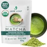 Jade Leaf Ceremonial Grade Matcha Powder 454g / 16oz Bulk Pouch Teahouse Edition - Ideal for Matcha Lattes or Tea Cerem (New)