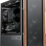 Okinos Genuine Walnut Wood Micro ATX Case MATX PC Case with 4 Ã— 120mm 3 Pin Non-PWM Case Fans Pre-Installed Temper Glass (New)
