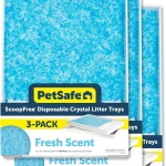 PetSafe ScoopFree Disposable Crystal Cat Litter Tray Fresh Scent 3 Pack No-Scoop Crystal Cat Litter 5x Faster Odor Co (New)