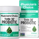 Physician's CHOICE Probiotics for Weight Management &amp Bloating 30ct 6 Probiotic Strains Prebiotics Cayenne &amp Green T (New)