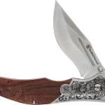 Smith &amp Wesson Accessories Smith &amp Wesson Unwavered Folder Featuring Engraved Rosewood Handle Drop Point Blade and 8Cr13 (New)