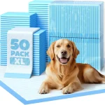 Powools Puppy Pads for Dogs 34x28 in 6-Layer Leakproof 50-Pack Extra-Large Pee Pads Disposable Quick-Dry Dog Pads (New)