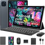 Tablet 11 Inch Android 16 Tablets with Keyboard Gemini AI 35 24GB128GB 1920*1200 FHD Display 24GB RAM 128GB ROM up t (New)