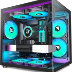 FOIFKIN F100 PC Case - Pre-Installed 3 ARGB Fan Micro-ATX Computer case Gaming PC Case 270Â° Panoramic Glass 240MM RAD (New)