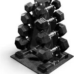 BalanceFrom Rubber Coated Hex Dumbbell Weight Set with Storage Rack 100LB or 150LB or 200LB Set 5-20 lbs or 5-25 lbs or (New)