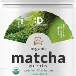 Organic Matcha Green Tea Powder 2 lb 907g First Harvest Culinary Grade Japanese Sourced Cafe Mix Zero Sugar Ket (New)