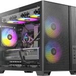 Antec Flux M Micro-ATX PC Case 6 PWM Fans Included 6 PWM Fans Included Vertical Airflow Design 360mm Top Radiator Sup (New)