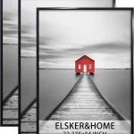 ELSKER&ampHOME 22375 x 34 Poster Frame 3 Pack Black 22375x34 Picture Frame for Horizontal or Vertical Wall Mounting Stu (New)