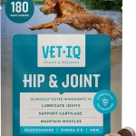 VetIQ Glucosamine Hip &amp Joint Chews for Dogs MSM &amp Krill 180 Count Supports mobility for large &amp small breeds glucosa (New)
