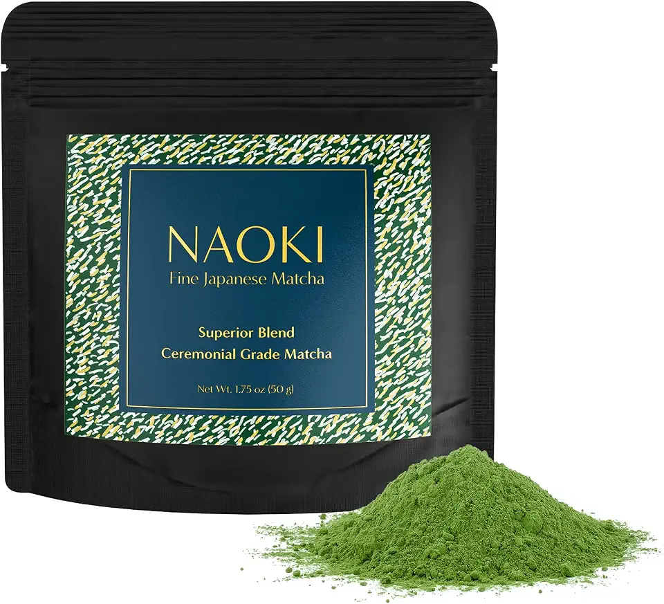 81IQCeCIjyL._AC_UL960_FMwebp_QL65_ Naoki Matcha Superior Blend Matcha 50g/175oz Authentic Japanese Ceremonial Grade First Harvest Matcha Green Tea Powder (New) - Image 1