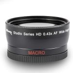 58mm 0.43x Wide Angle w/Macro High Definition Lens for DSLR Canon EOS Rebel 70D 77D 80D 90D T8i T7 T7i T6i T6s T6 T5i T5 (New)